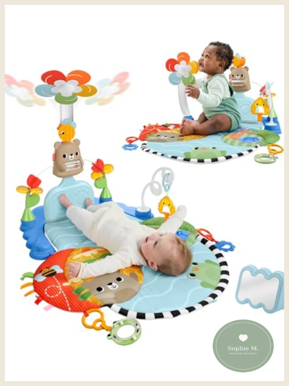 Fisher-Price 3-in-1 Kick & Sway Baby Gym Playmat Sensory